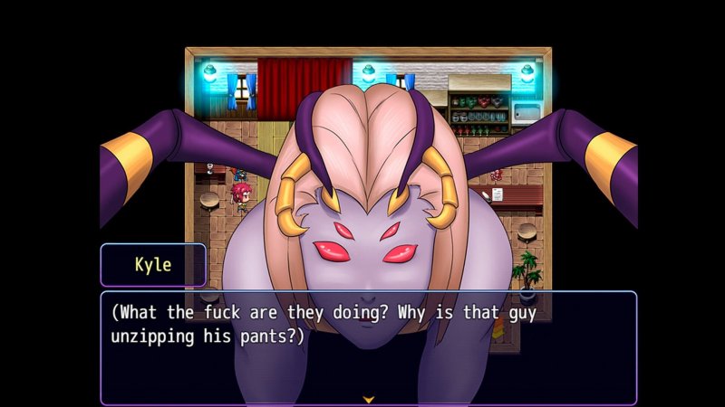 Diálogo narrativo de RPG furry con ilustraciones de personajes.