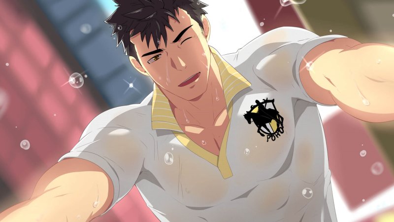 Personaje masculino adulto musculoso frente a un fondo luminoso.