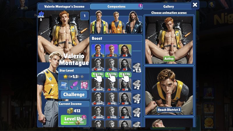 Galería de reclutamiento de intérpretes masculinos adultos.